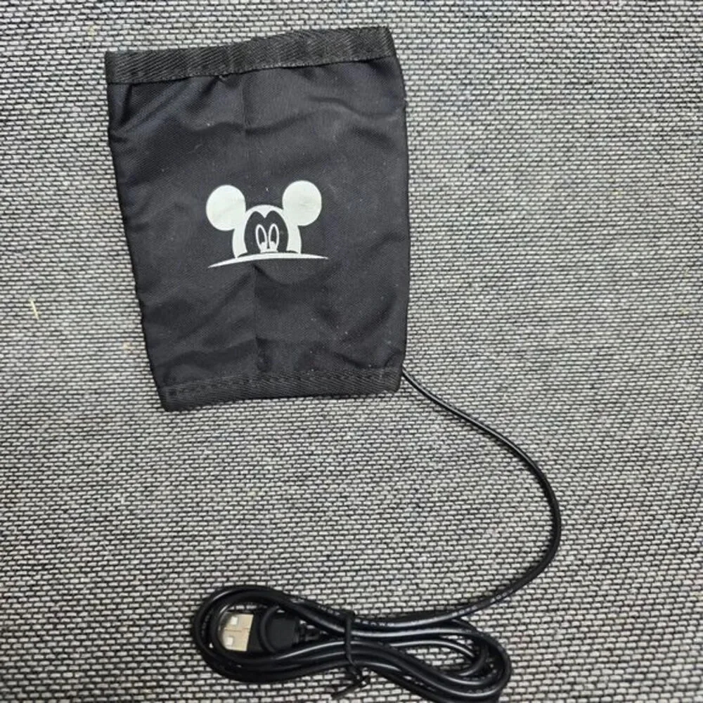 Disney Mickey Mouse USB Mug‎ Warmer – Black Fabric Sleeve Electric Drink Heater
